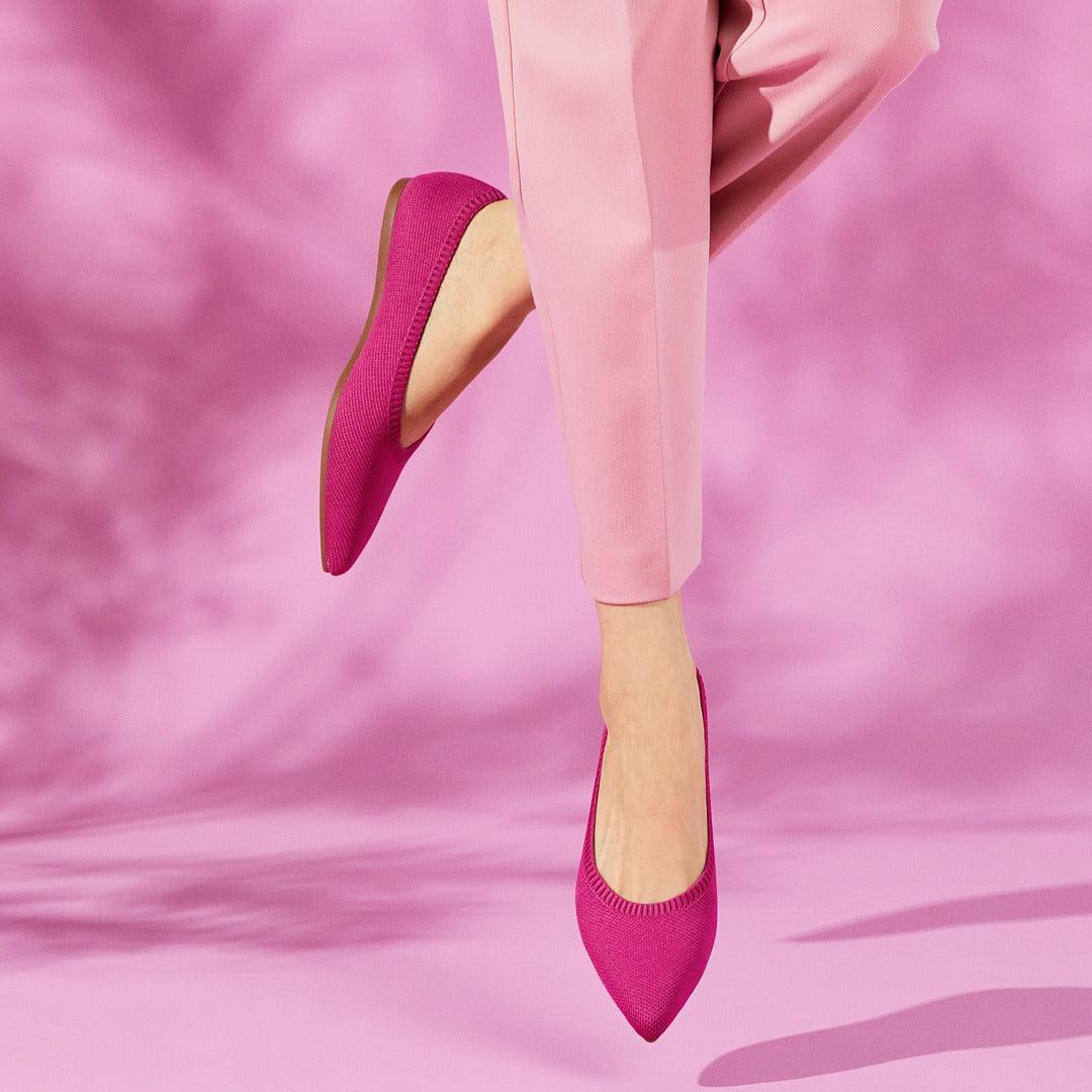 [Aria 5°] Pointed toe flat shoes