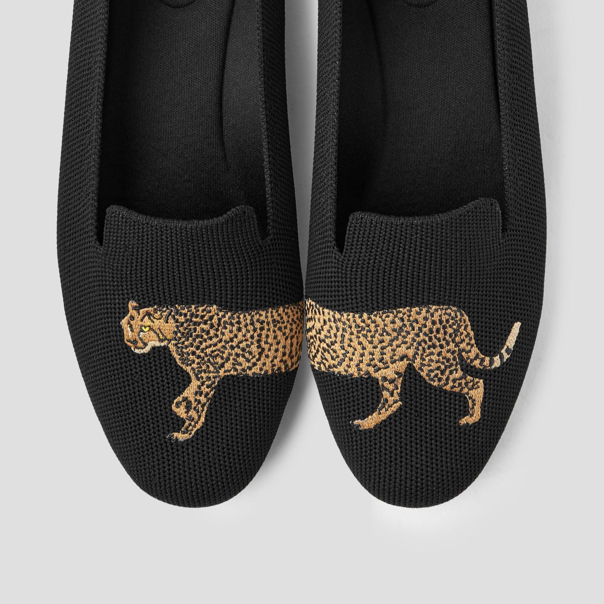 [Audrey] Round toe Animal Embroidered Loafers