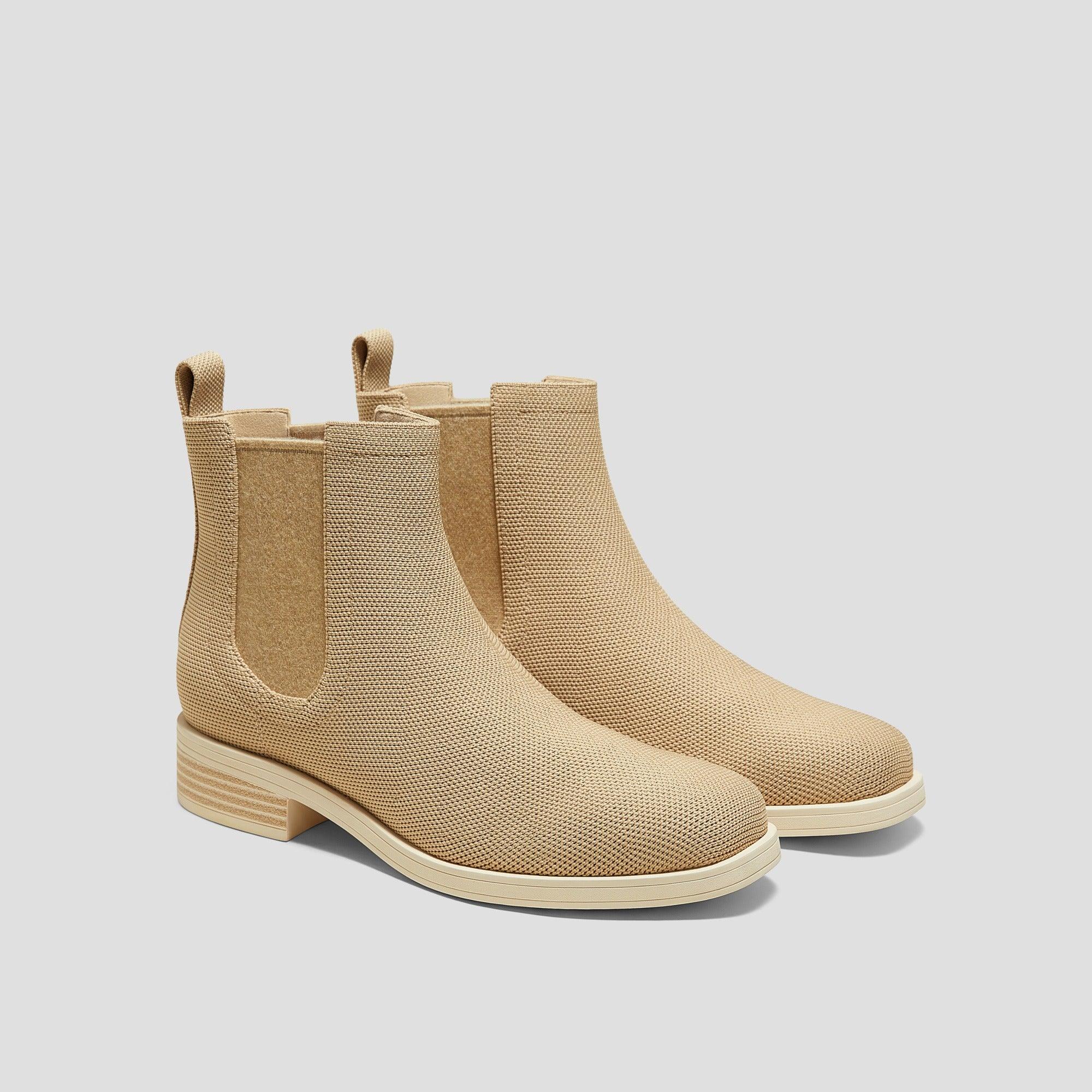 [Clara] Square toe Water-repellent Ankle Chelsea Boots