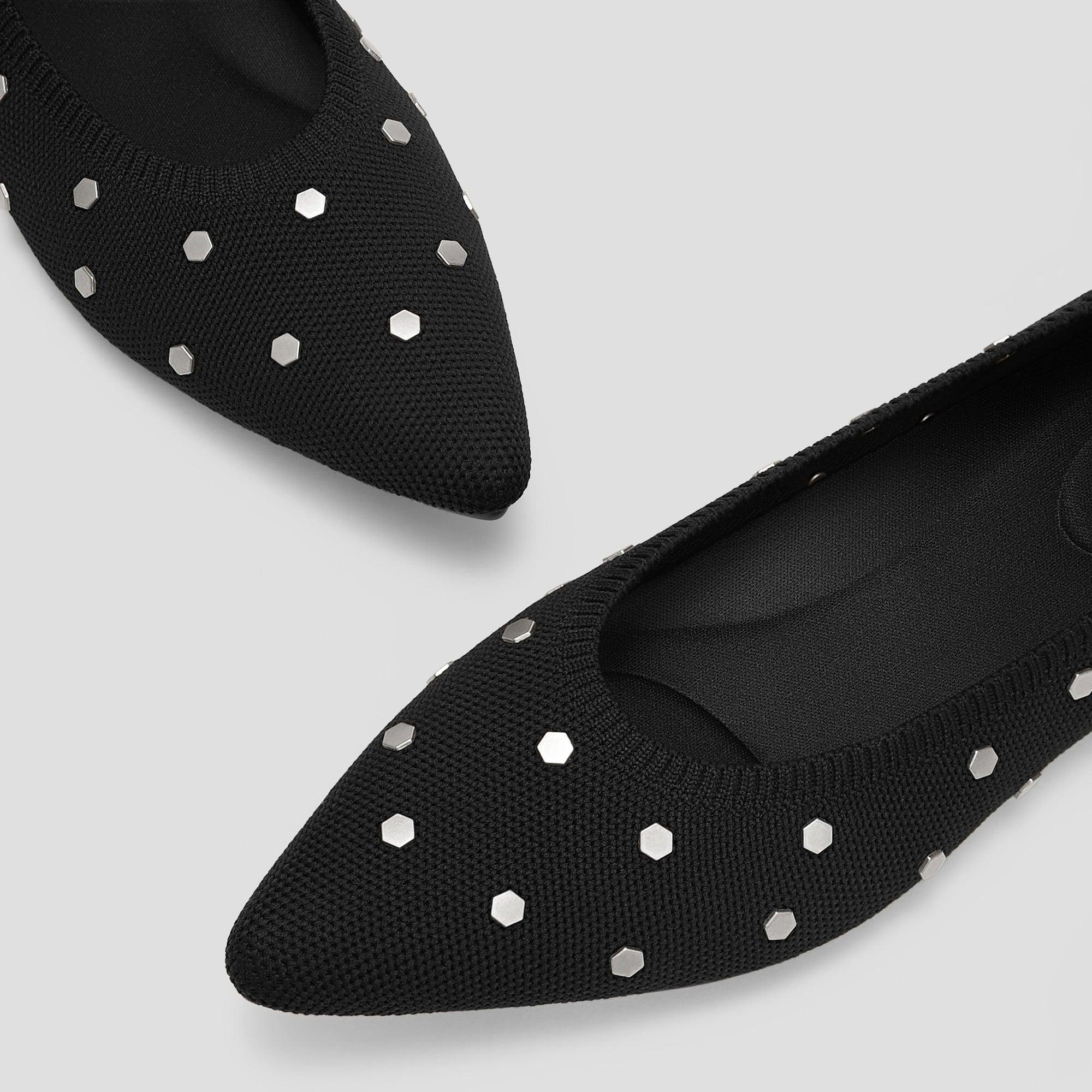 [Aria 5°] Pointed toe flat shoes