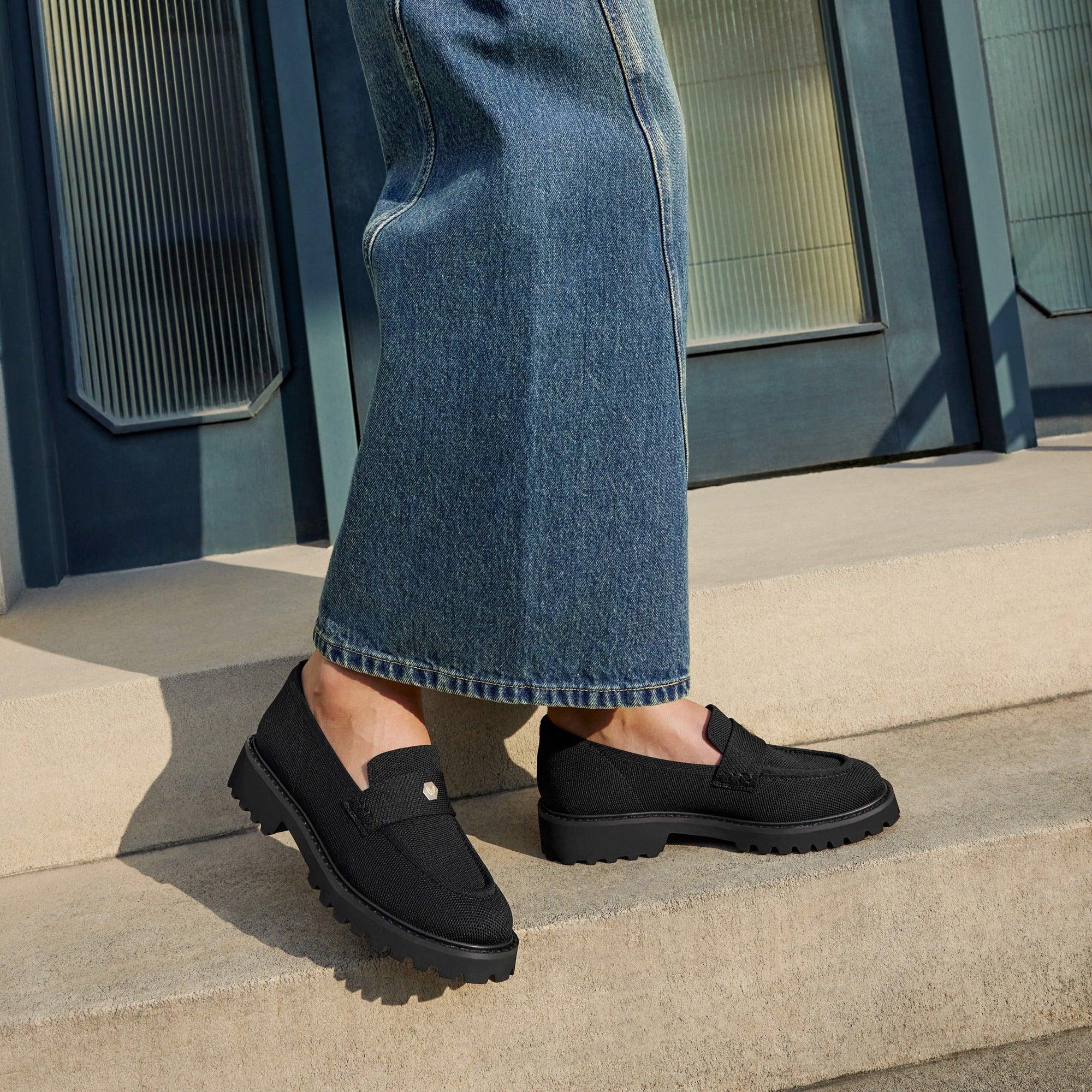 [Francesca] Almond Toe Platform Truck Sole Loafers