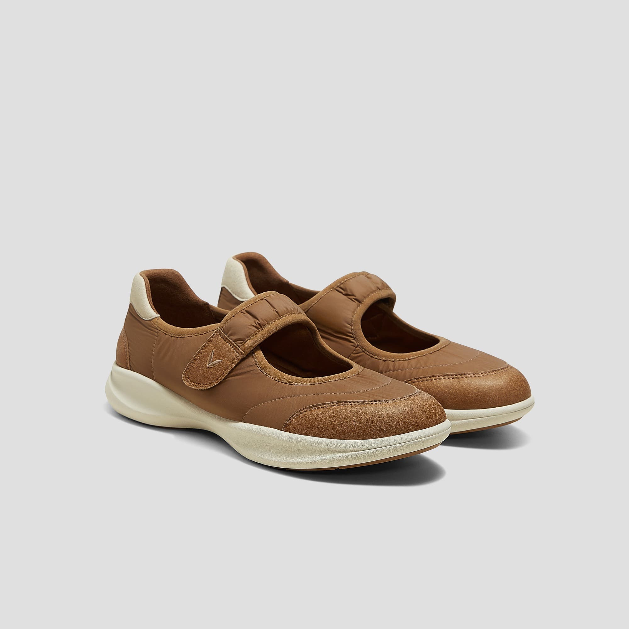 [Ivee] Round toe recycled nylon Mary Jane sneakers flat 