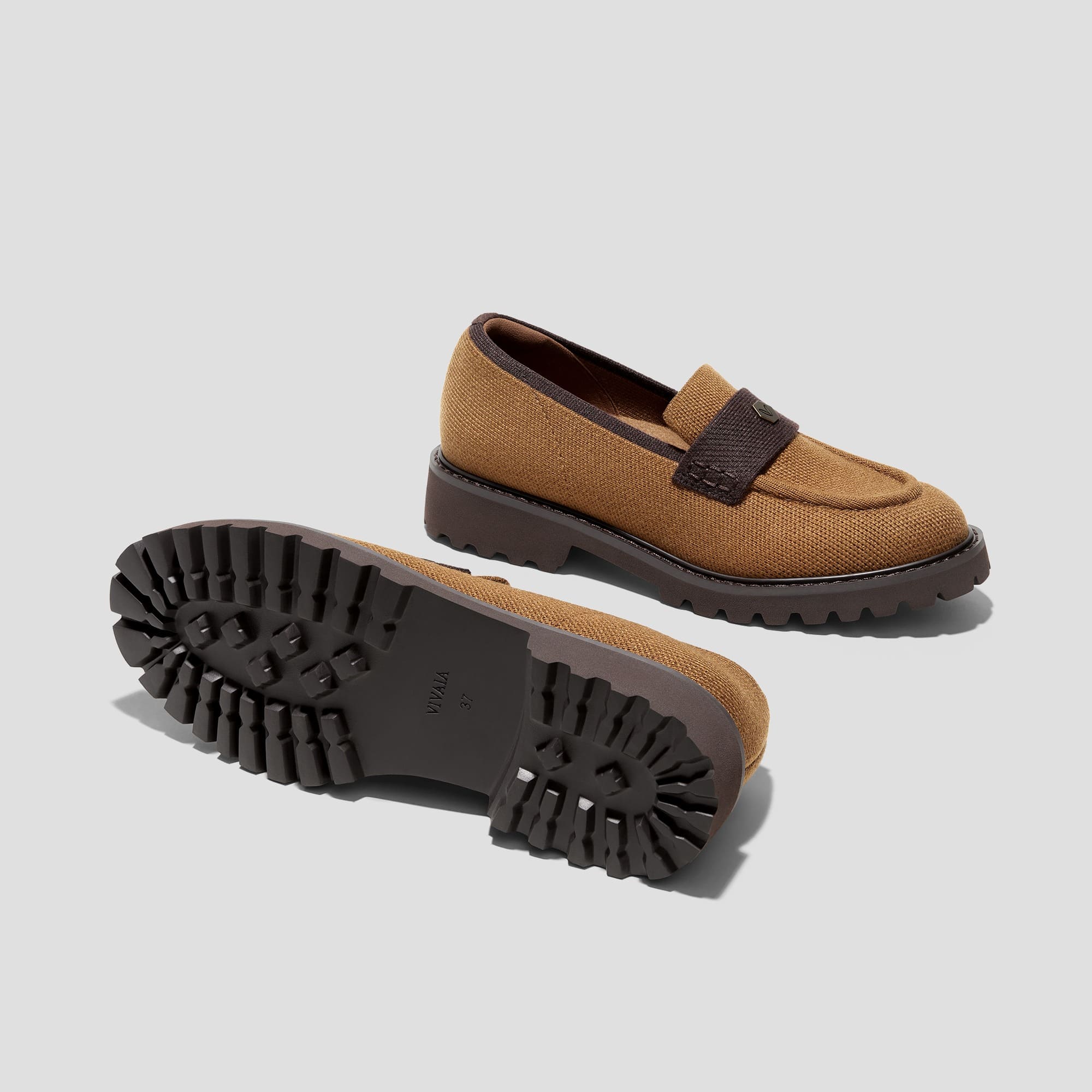 [Francesca] Almond Toe Platform Truck Sole Loafers
