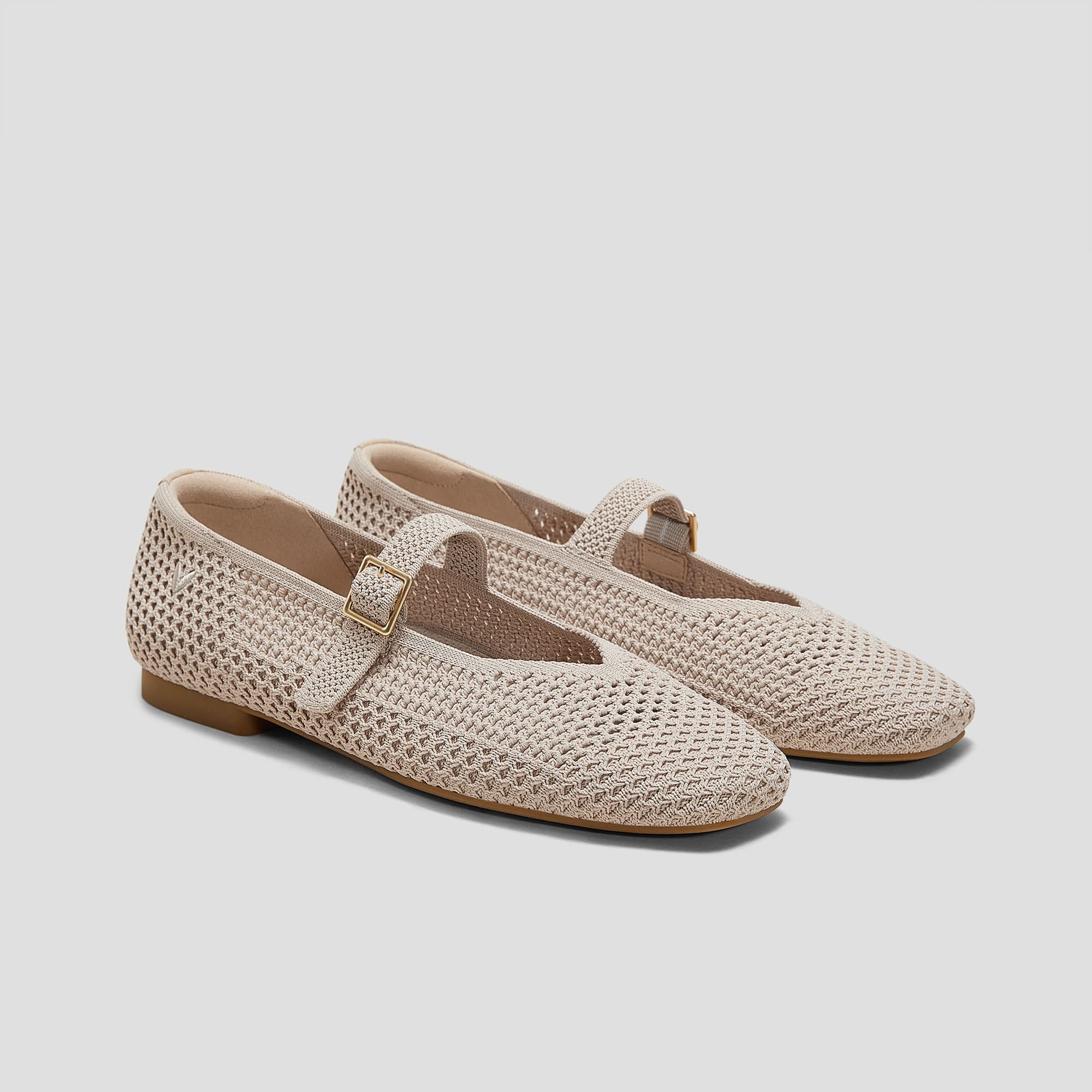 [Margot Mary Jane Mesh]スクエアトゥ メリージェーン フラットシューズ