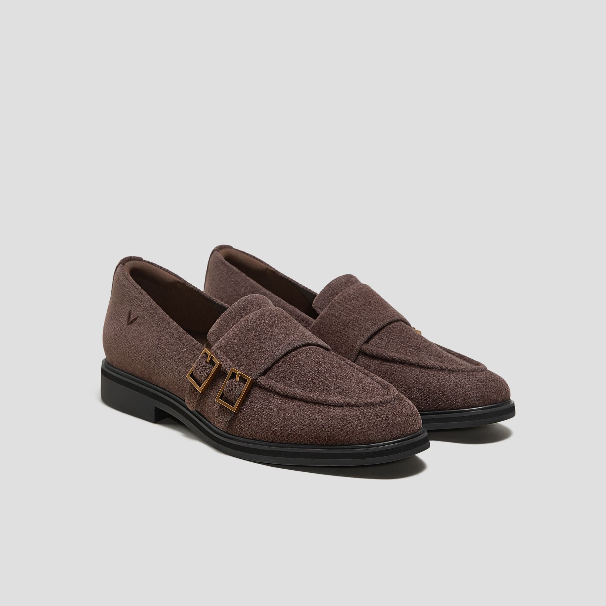 [Luciana] Round toe Double Monk Strap Loafers