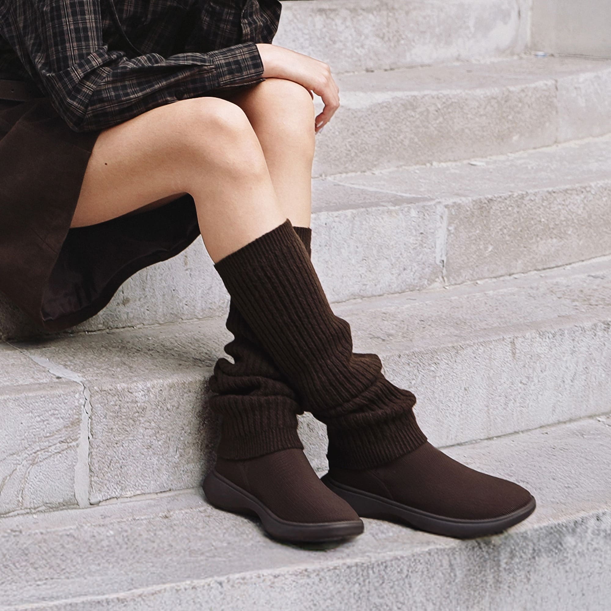 [Urban Boots] ユニセックス  撥水加工 スリッポン ショートブーツ