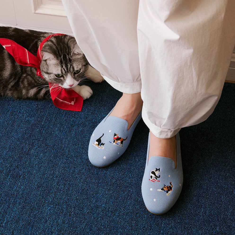 [Audrey] ラウンドトゥ アニマル刺繍 ローファー