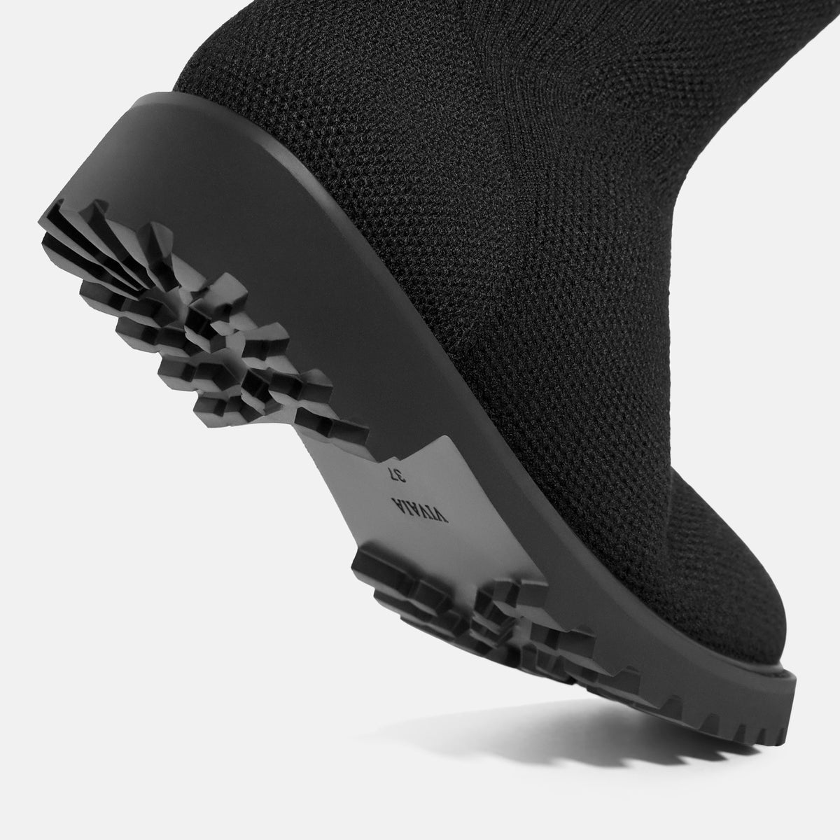 [Filipa] Round toe, water-repellent, stretchy, knee-high boots