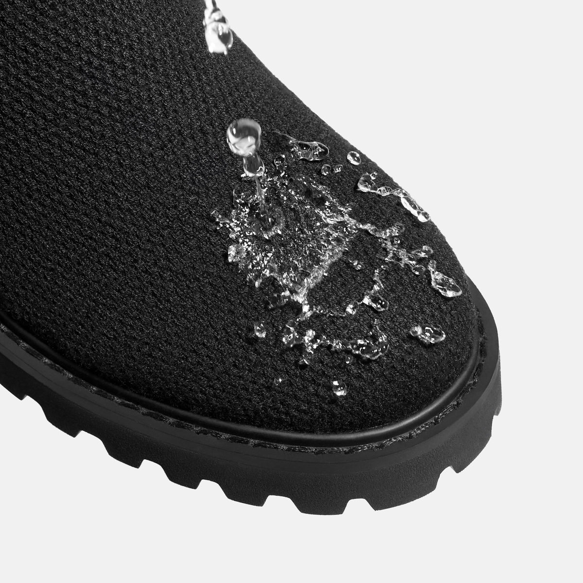 [Filipa] Round toe, water-repellent, stretchy, knee-high boots