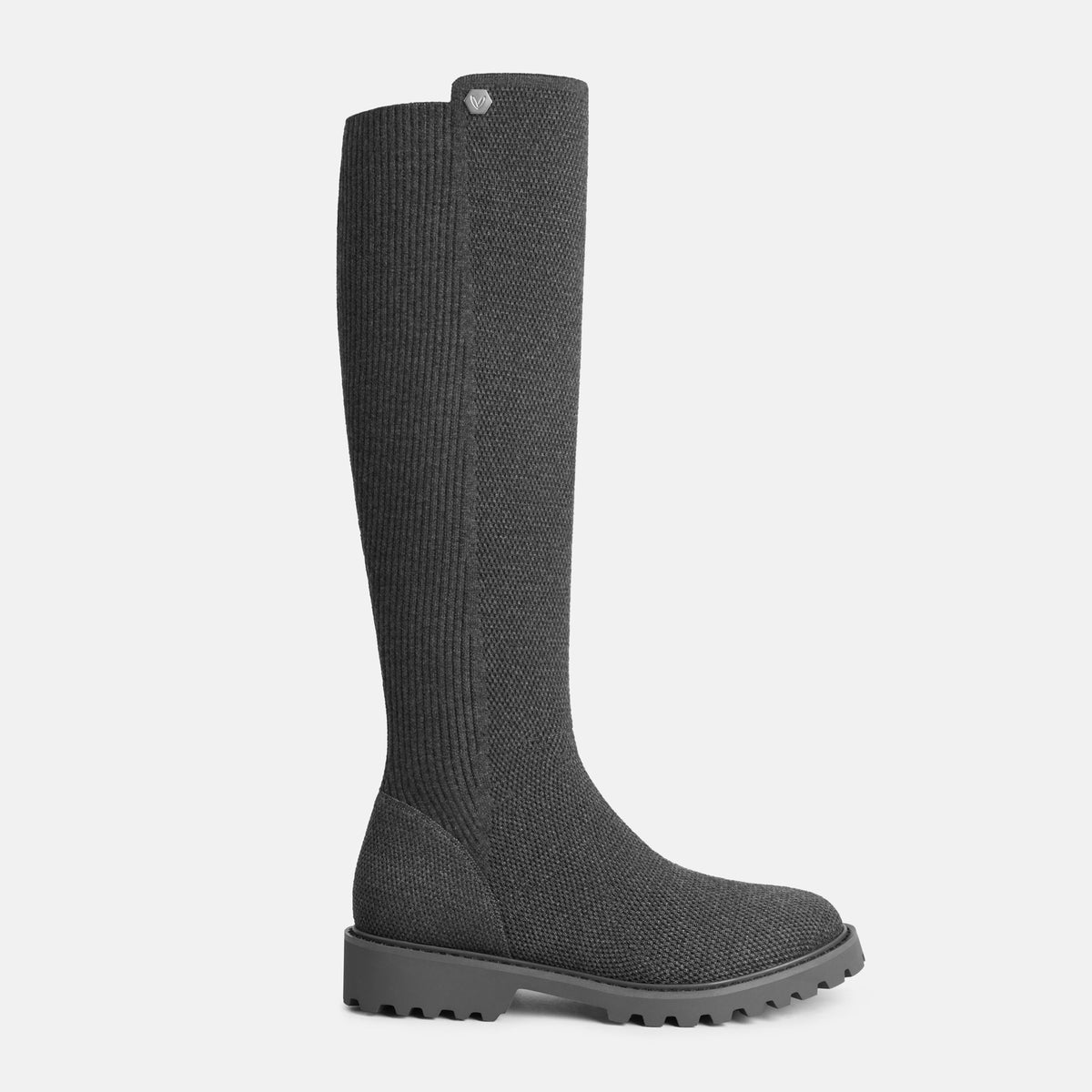 [Filipa] Round toe, water-repellent, stretchy, knee-high boots