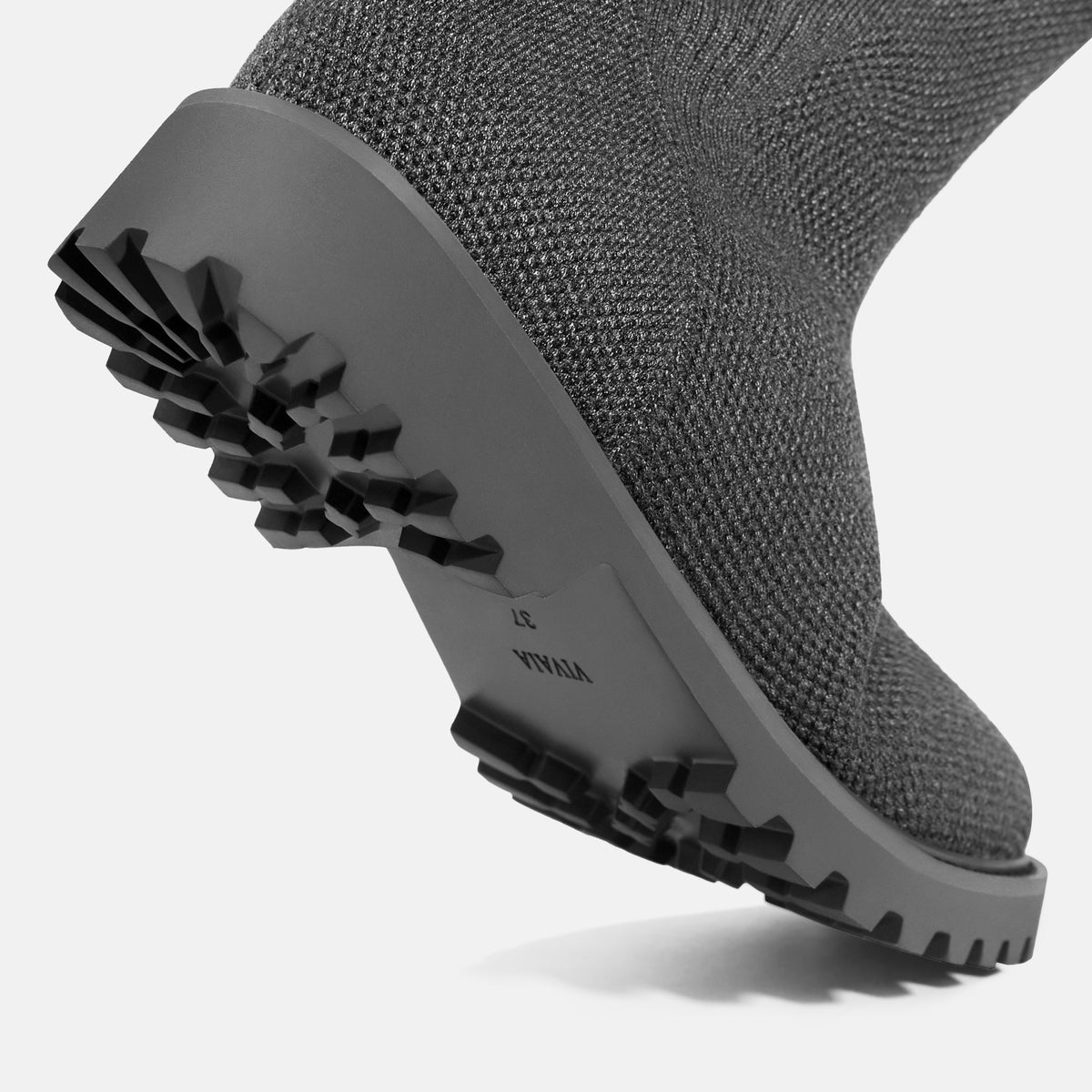 [Filipa] Round toe, water-repellent, stretchy, knee-high boots
