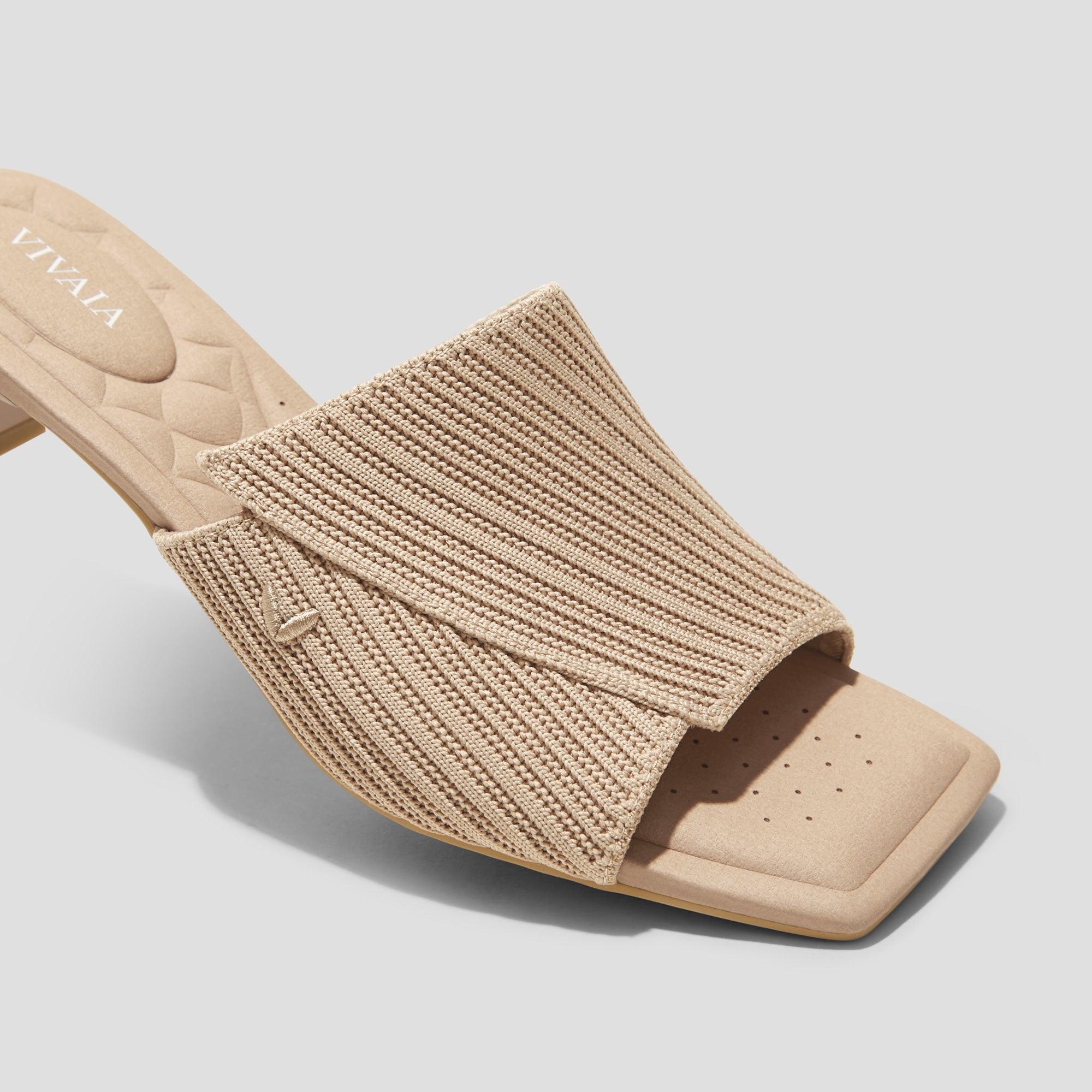 [Jade Pro] Square toe mid heel sandals/mules