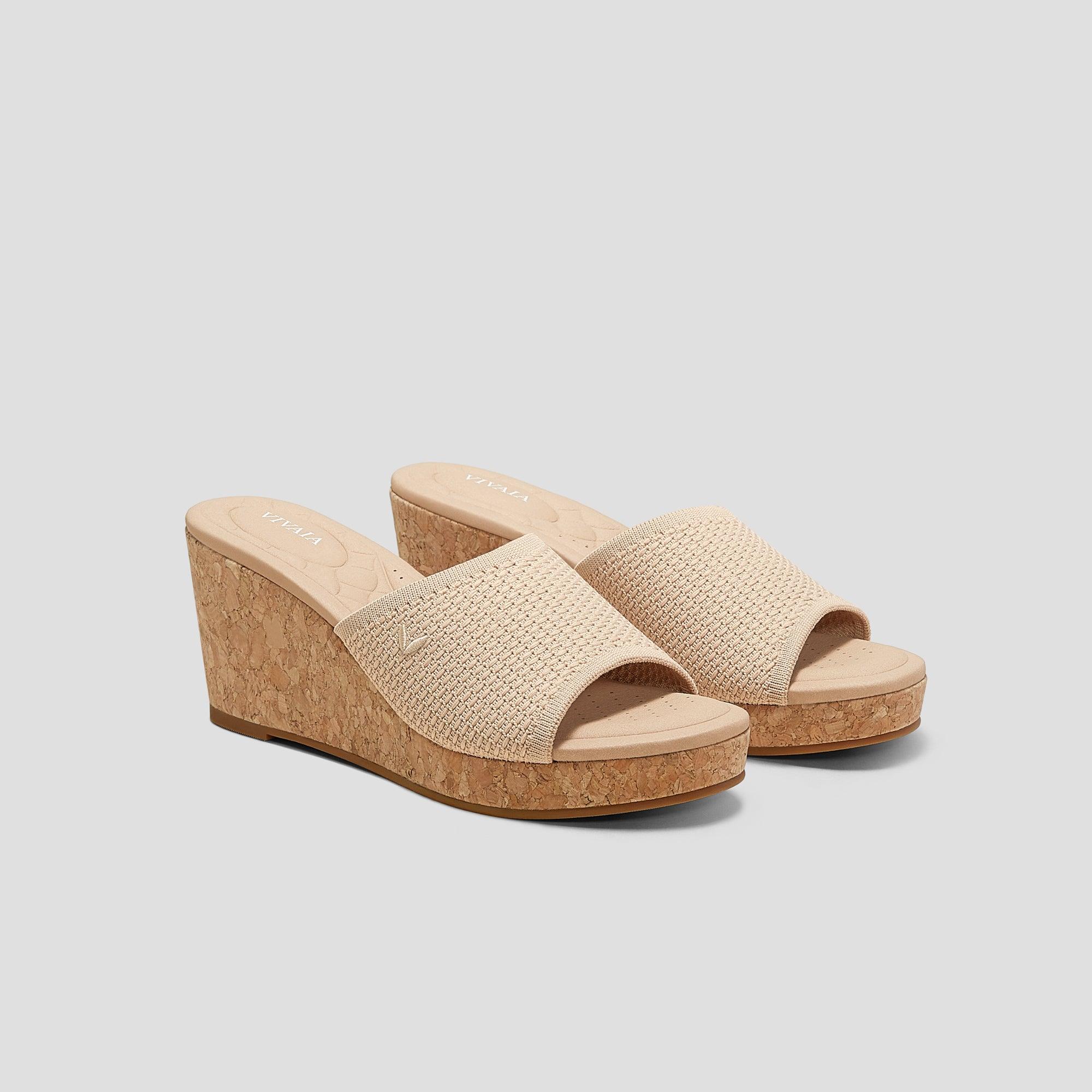 [Stacey Pro] Round toe wedge sandals