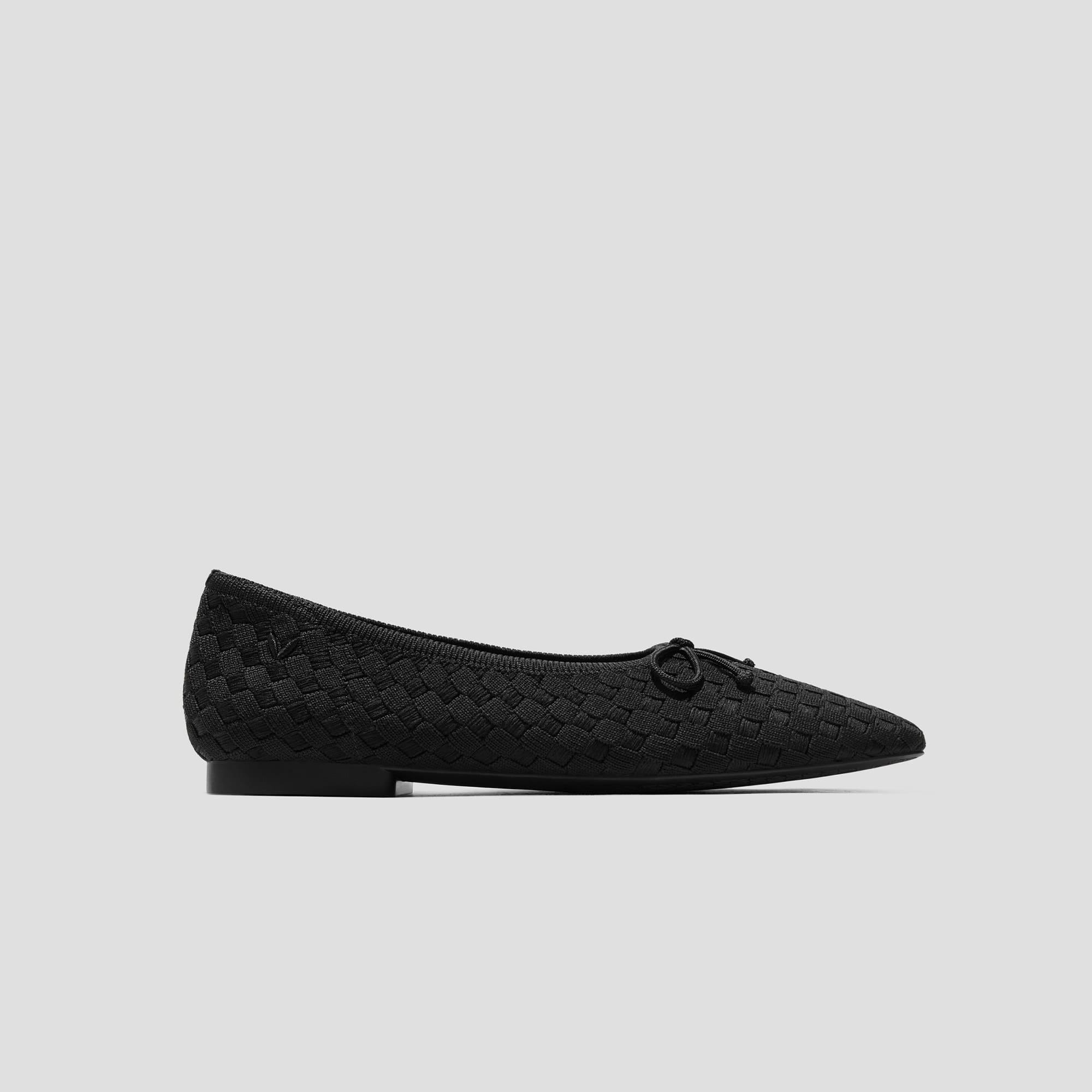[Margaret] Square toe Bow Ballerina Flat