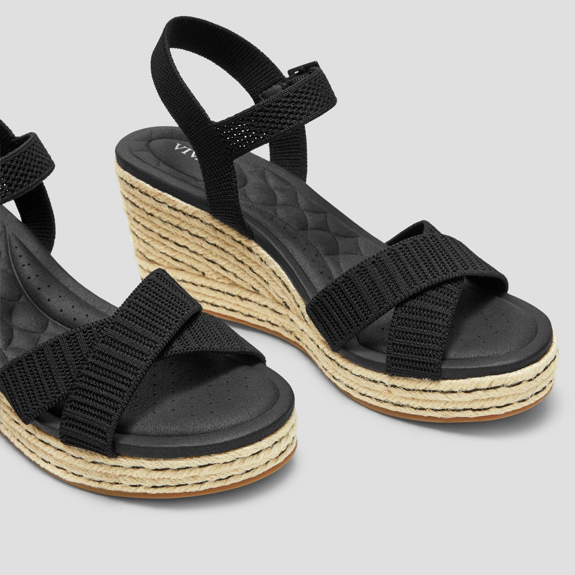 [Sally Pro] AdaptAll™ Round Toe Wedge Heel Sandals