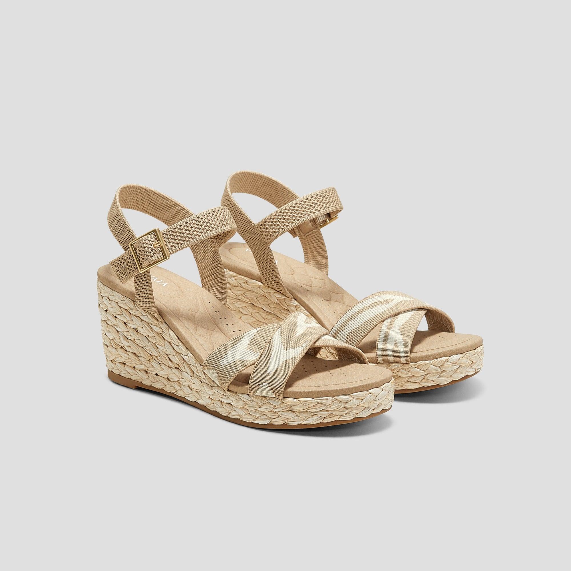 [Sally Pro] AdaptAll™ Round Toe Wedge Heel Sandals